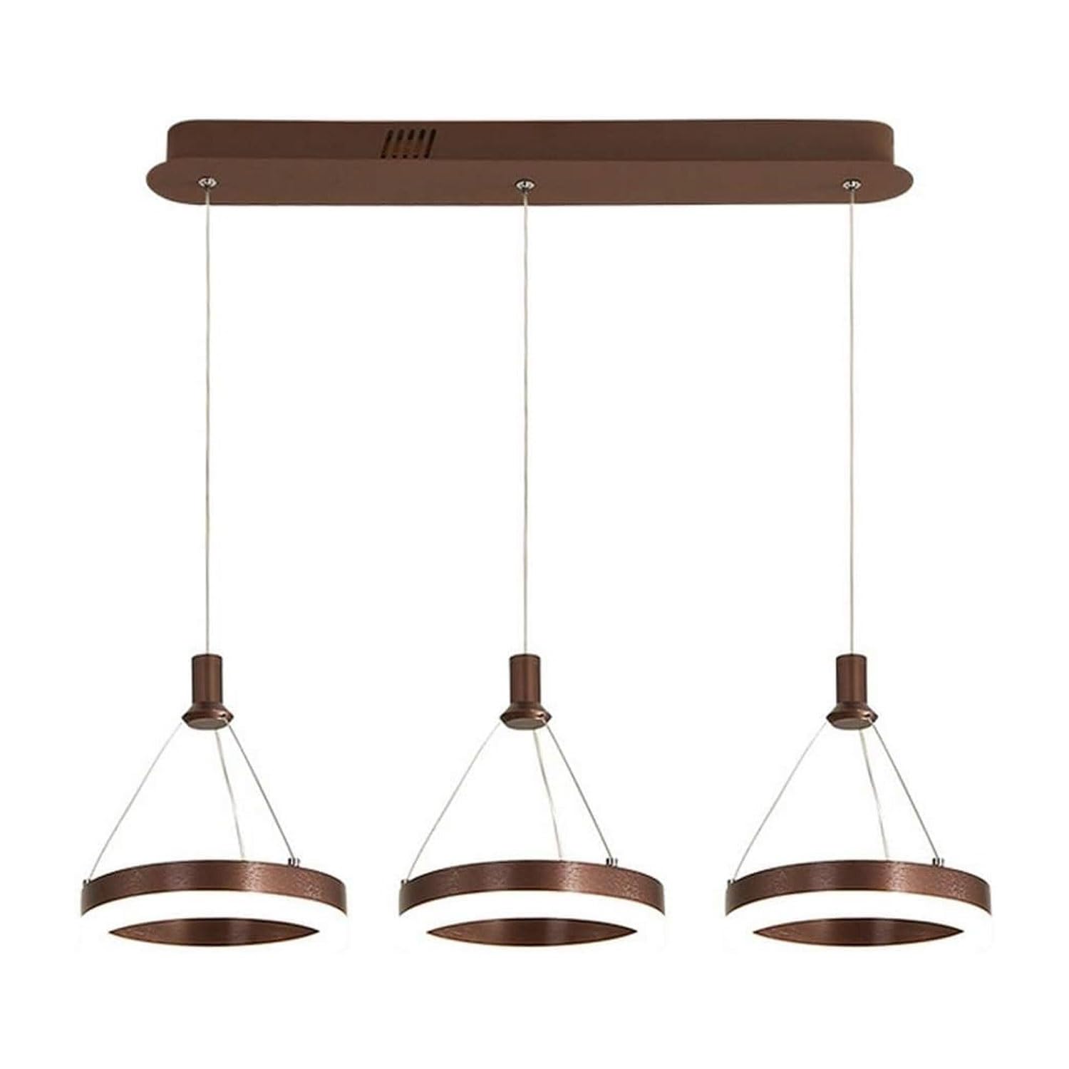 Lustre table à manger LED marron à suspension réglable - 8