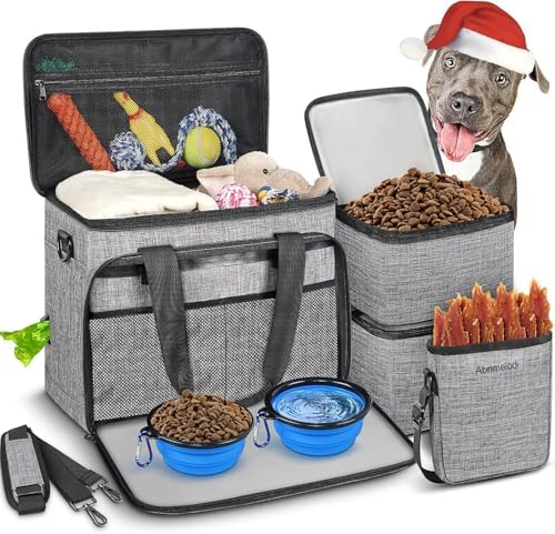 6 Set Dog Travel Bag for Supplies, Gifts for Dog Lovers, Christma...