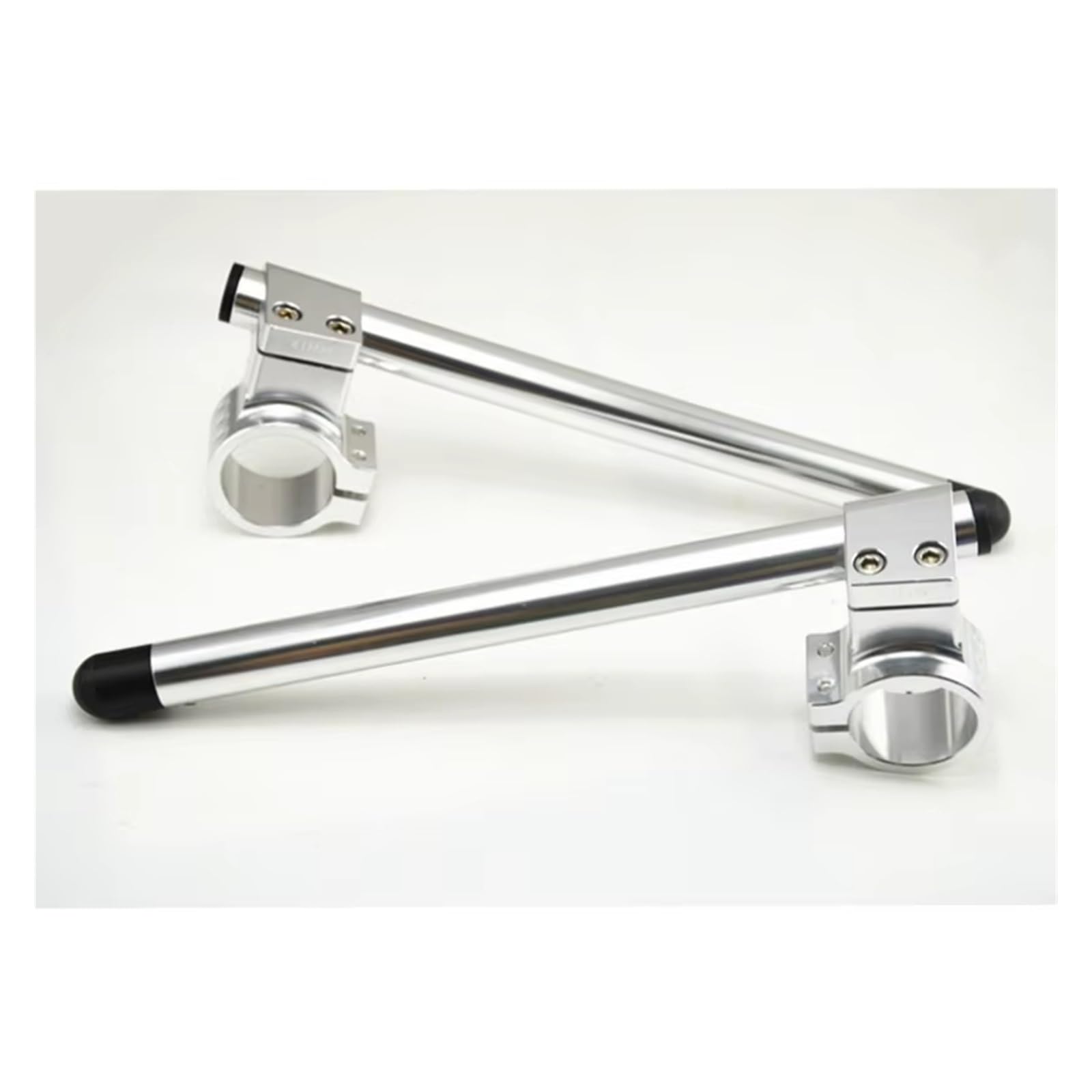 Moto Elevador de Manillar Universal Racing CNC 37MM 41MM 43MM 50MM Clip Ons Horquilla Elevadora Manillar Regular Motocicleta Moto Manillar Elevador(Silver 41mm Riser)
