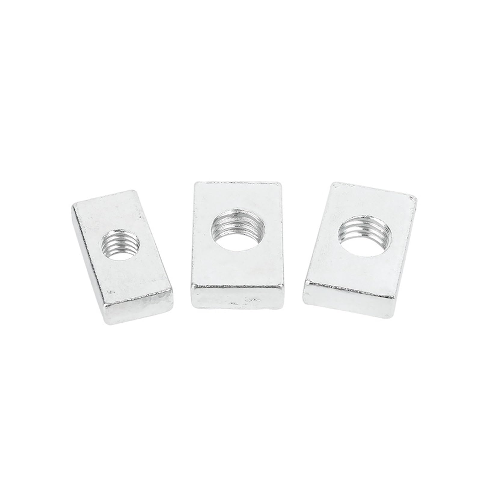 Tuercas cuadradas, Bloque Deslizante cuadrangular galvanizado de Acero al Carbono M8 M10 (5/10 Piezas)(M8x15x20x4)