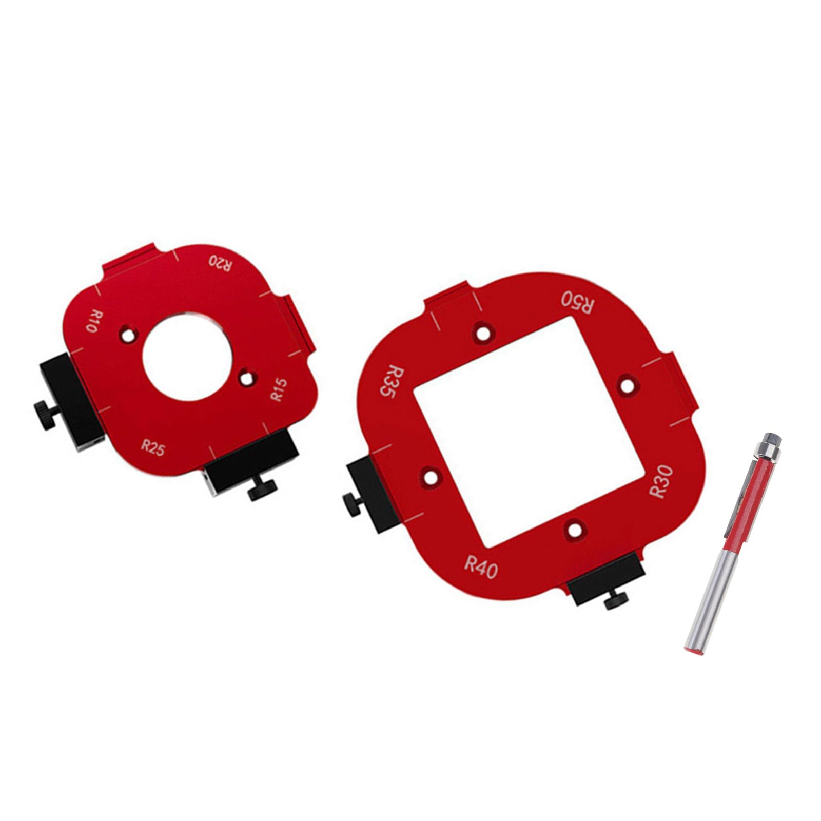 Woodworking Router Templates R10-R50 Jigs Cutting Fillet Template Aluminum Round Corner Mold Router Corner Jigs for Woodworking