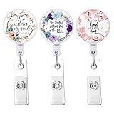 Retractable Badge Reel Cute Badge Holder with Alligator Clip Nurse Name Decorative Badge Reels on ID