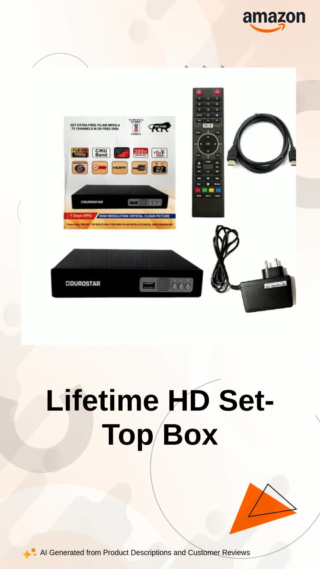 DISH// DVDセット Lifetime HD Set-Top Box for Free DTH
