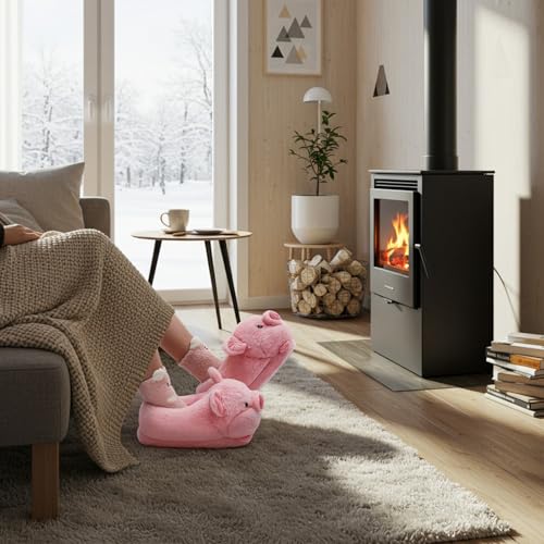 Fuzzy Slippers with Socks for Women Men Funny Plush Animal Slippers for Teen Girls Boys Winter Christmas Home Lovers Gifts4