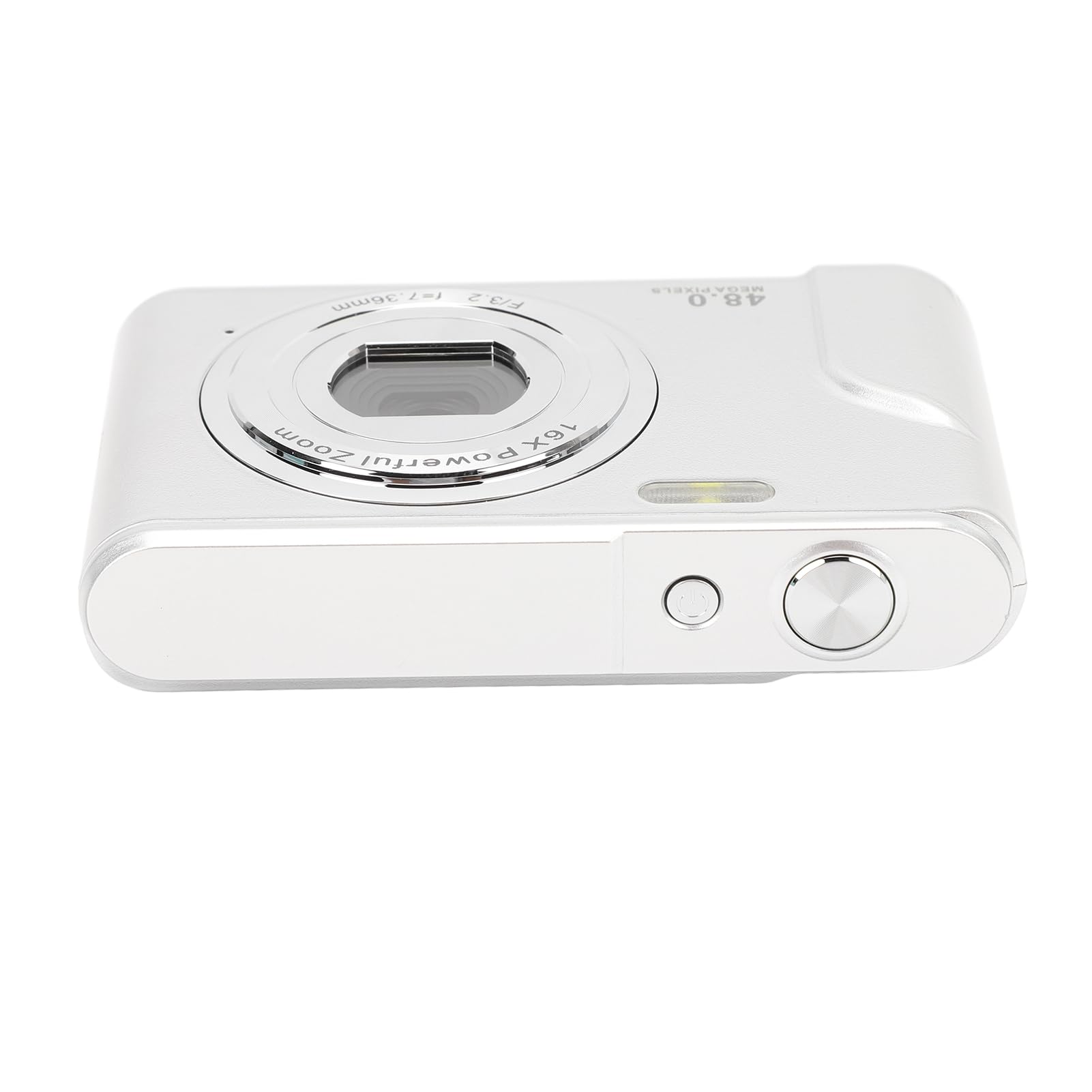 Aparat Cyfrowy 48MP 1080P Kompaktowy Aparat Cyfrowy z 16-krotnym Zoomem dla Początkujących Dorosłych (SILVER)