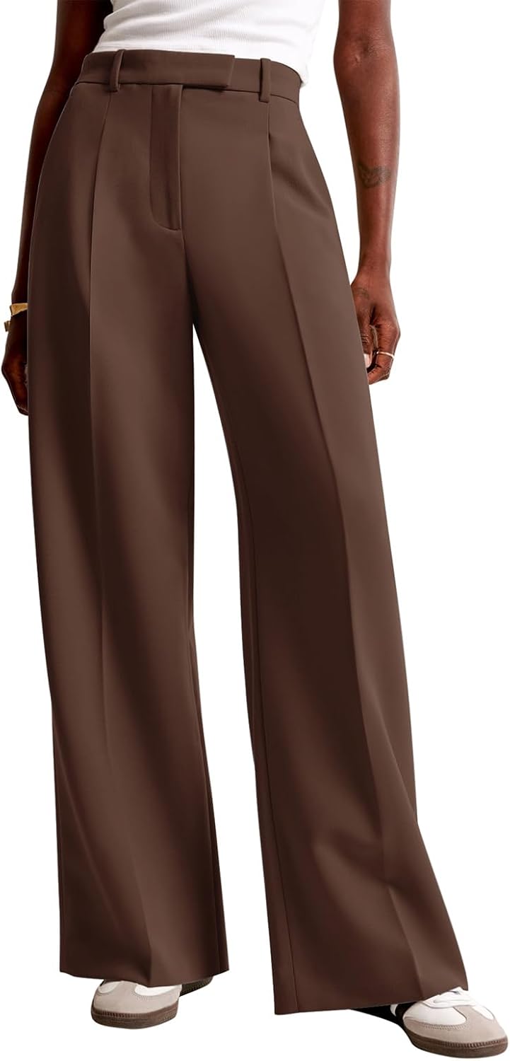 NIMIN Women Wide Leg Pants High Waisted Business Casual Work Trousers Dressy Pants with Pockets