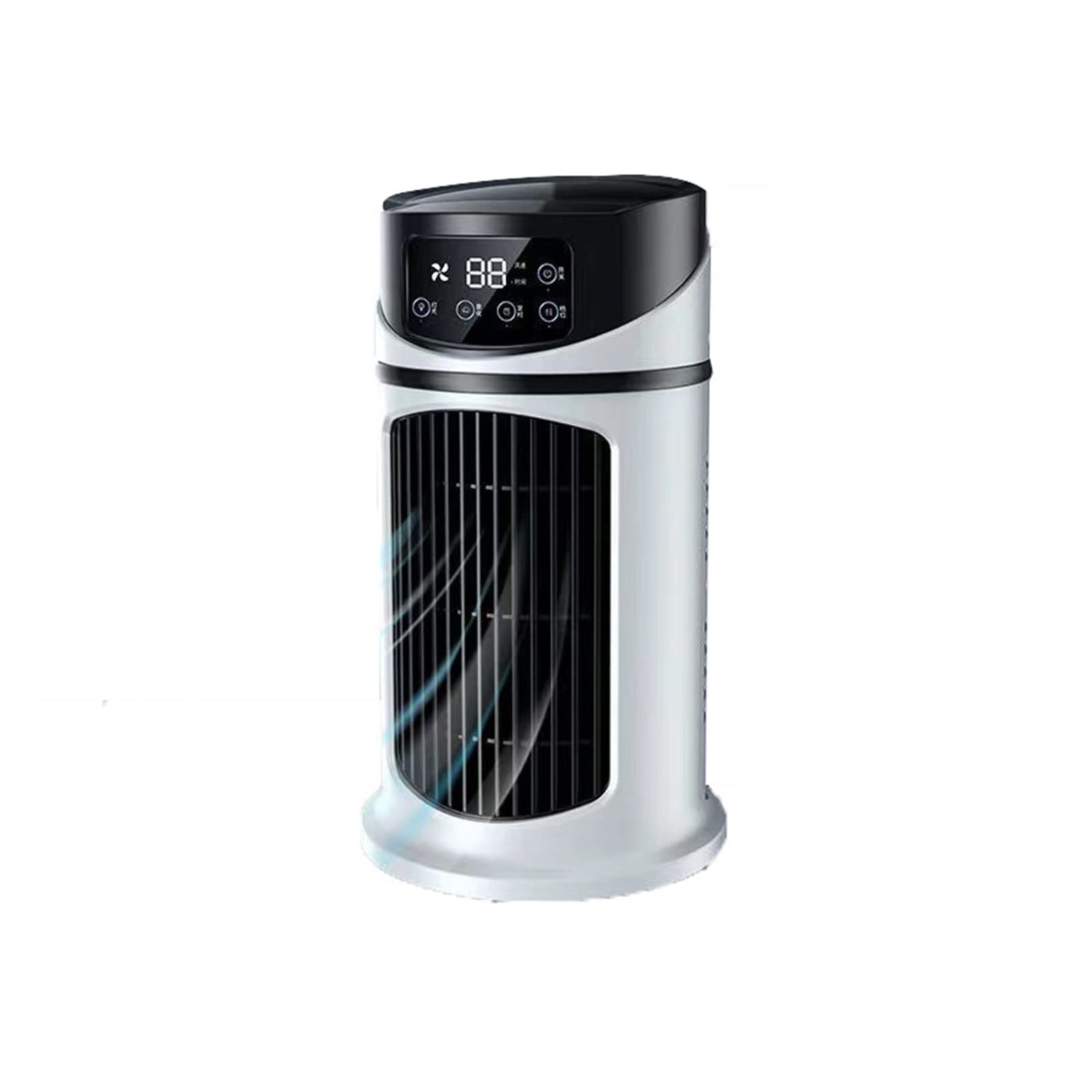 Cczrd White Home Mini Air Conditioner Fan Cooler Water Cooling Conditioning For Room Office Mobile Portable Airflow Comfort Refreshing Breeze(White)