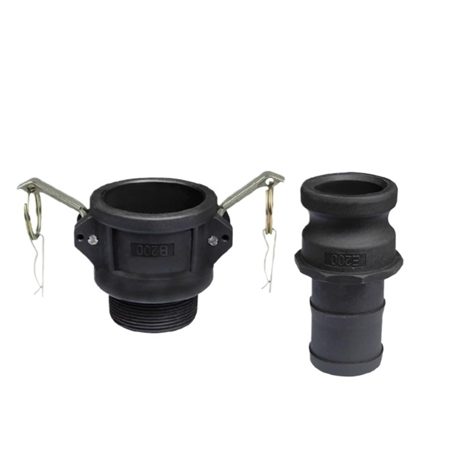 Adaptador de manguera con rosca macho acoplamiento rápido de plástico para tuberías DN15-DN50