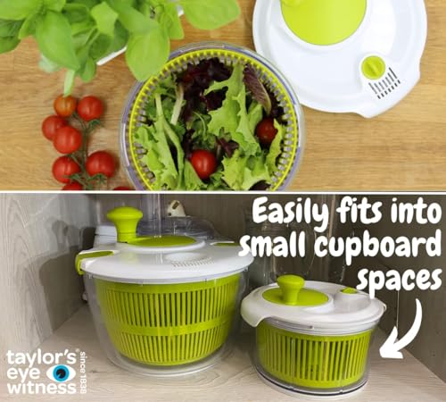 Compact Salad Spinner with Clear Bowl & Smart-Lock Lid - 16cm - Image 4