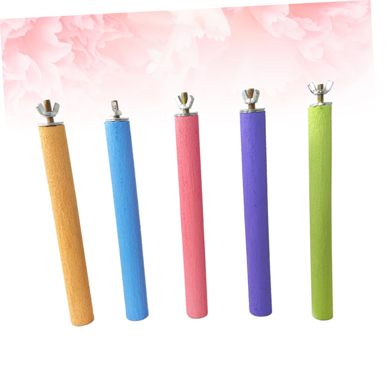 HANABASS 10piezas Barra Arenosa para Aves Juguete De Masticación para Periquitos y Loros Percha Natural para Aves Color Aleatorio