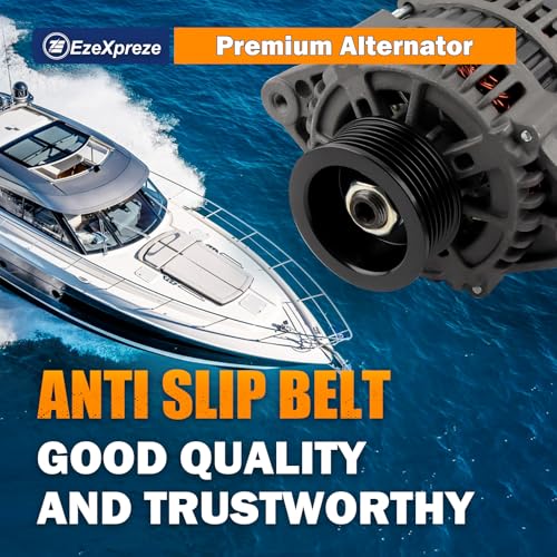 Image of Ezexpreze 8460 New Alternator for Mercruiser Model 350 Mag MPI, 4.3L EFI, 454 Mag Bravo MPI, 5.7L Ski, 7.4L MIE, MX 6.2L 20099, 400-12151, Apr-93, 862031, 113685