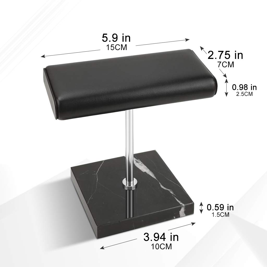 Uhrenhalter Display Stand Marble Base & PU Armbänder Holder Storage Oragnizer, D