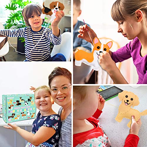 Ciyvolyeen Puppy Craft Kit Kids Diy Crafting And Sewing Set Dog Stuffed Animal Felt Plushie For Girls And Boys Educational Beginners Sewing Set #TOP4