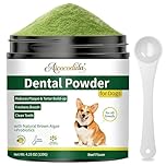 Dog Dental Powder, Probiotics Dog Breath Freshener for Dogs Teeth, Pet Dental Cleaning Powder for Natural Plaque & Tartar Control, Beef Flavor (120G)