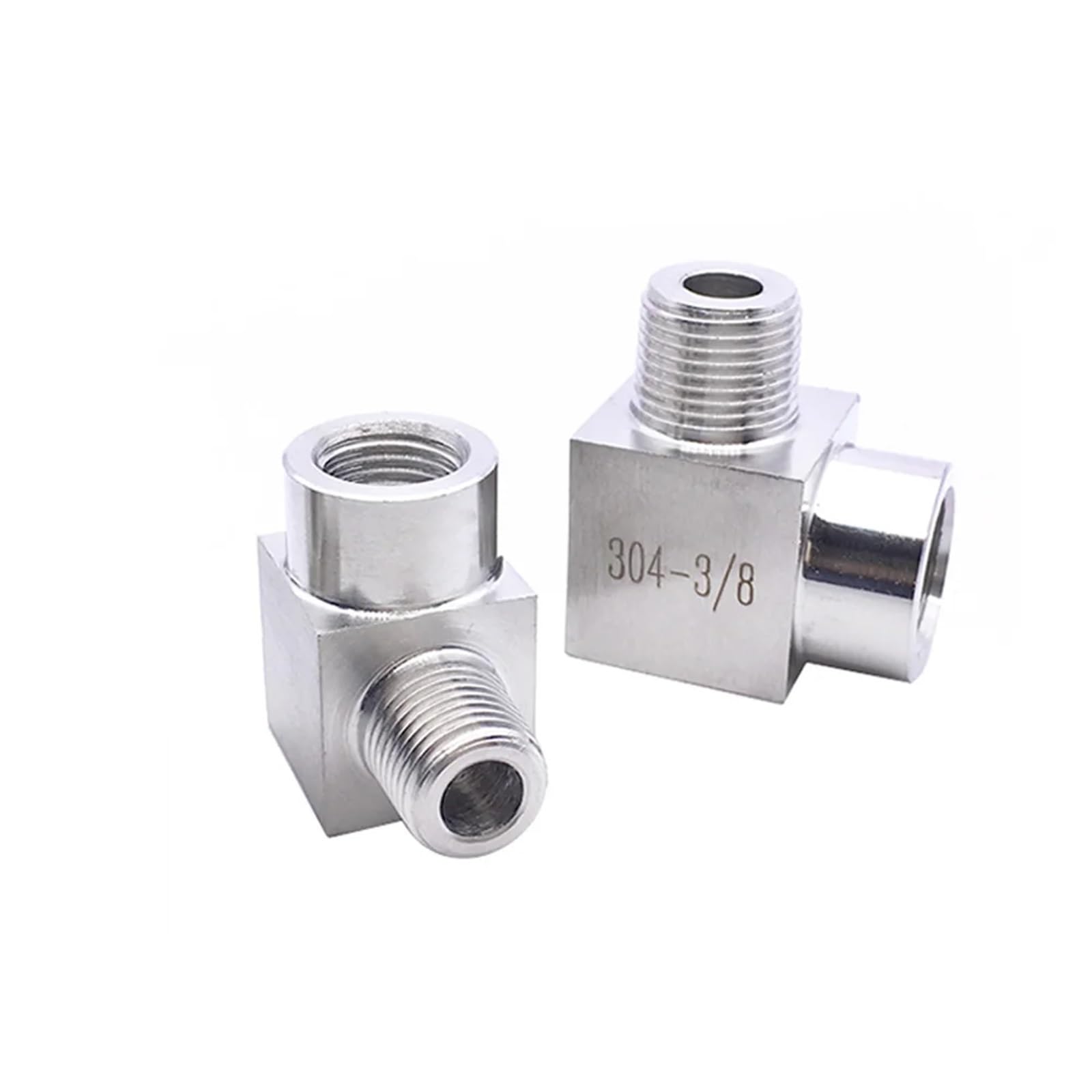 Wasserleitung Sanitärarmaturen, 1/8 "1/4" 3/8 "1/2" 3/4 "BSPP Femmina a BSPT Maschio Angolo di Gomito di 90 Gradi Accoppiatore Raccordo In Acciaio Inox 304 Acqua Gas Gomito connettore Raccordo(BSP-1/2