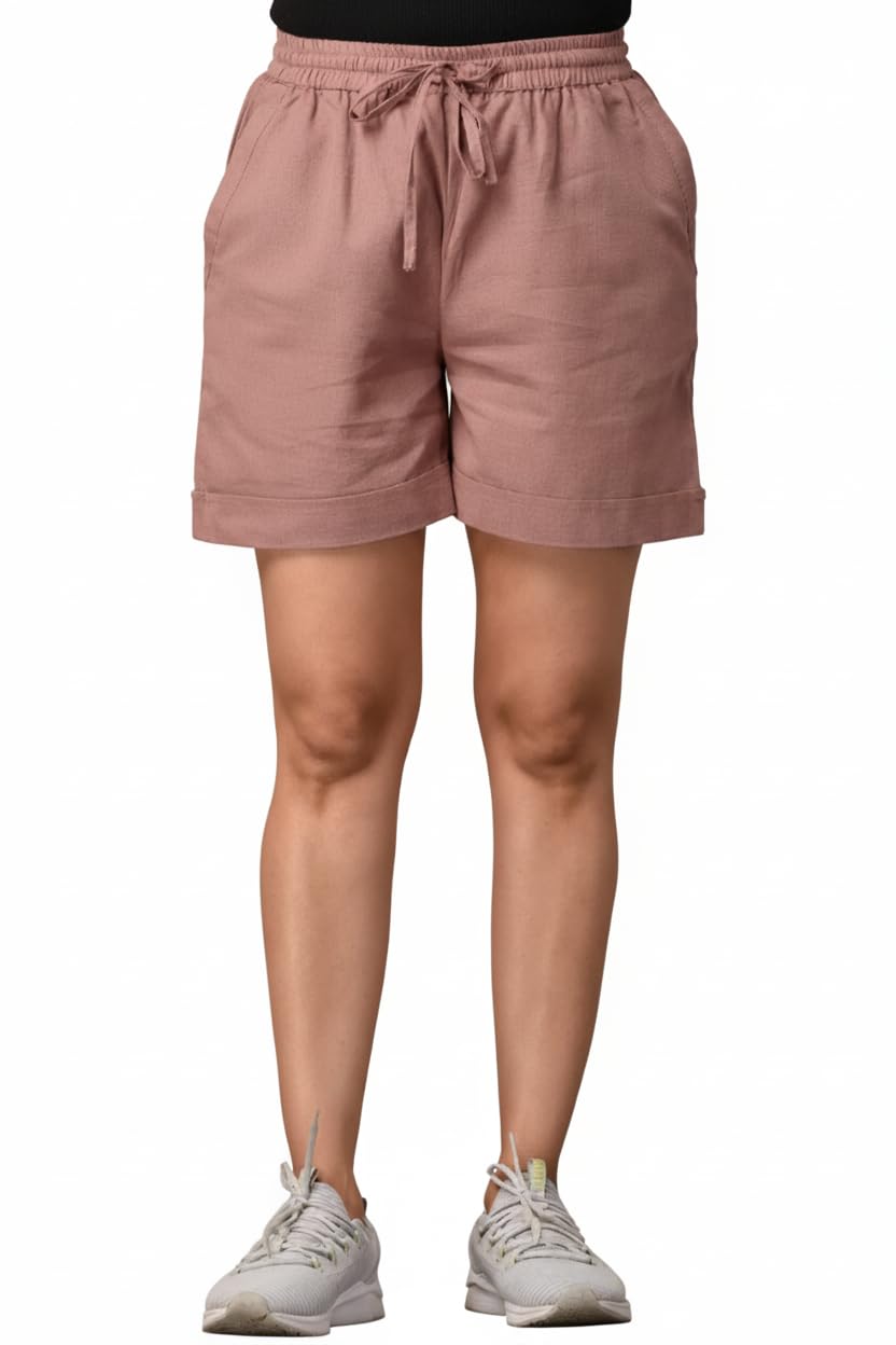 Premium Cotton Shorts for Women Soft Breathable Bermuda Boxer Shorts Casual Summer Half Pants Daily Lounge & Night Wear