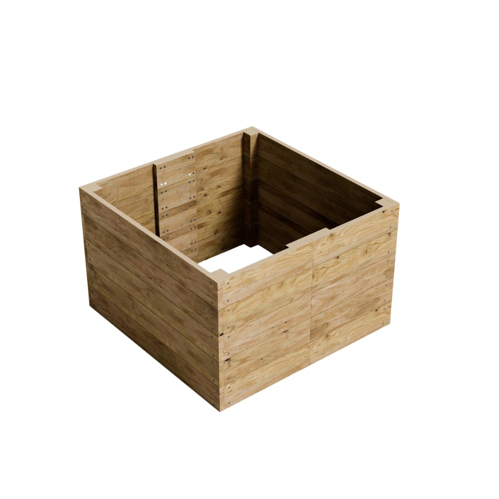 Conka Garden - Wooden Raised Bed Kit - Large Garden Planters for Vegetables, Herbs, Flowers – Start Growing Plants Earlier & Better - Durable & Resistant FSC Treated Timber 120cm L x 240cm W x 30cm H — view 71
