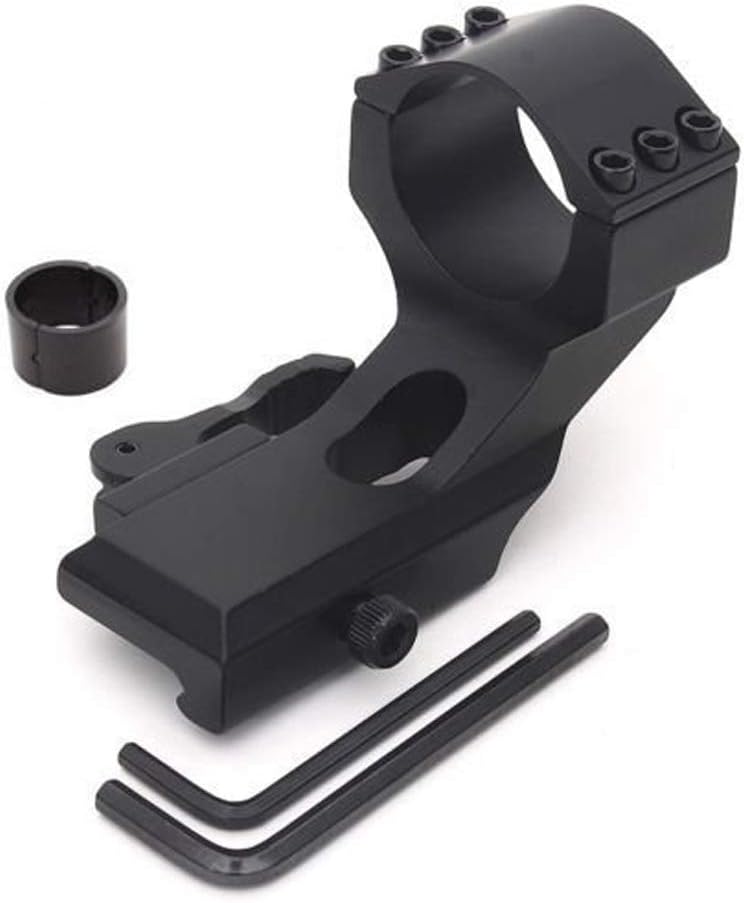 Heavy Duty 30mm High Single Ring Cantilever Rail Flashlight/Red Dot/Laser/Scope Mount Optic Mount QD 30mm Ring/1" Inserts Single Ring