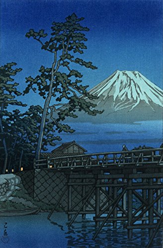 Amazon.com: Japanese Art Print - Mt. Fuji in The Moonlight