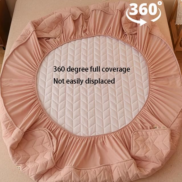 FCLDESHOP Confortable Housse Matelas,Drap-Housse matelassé épais de Couleur Unie avec Poche Profonde, protège-Matelas Confortable et antidérapant, Kaki, 180 x 220 cm + 30 cm (3 pièces)