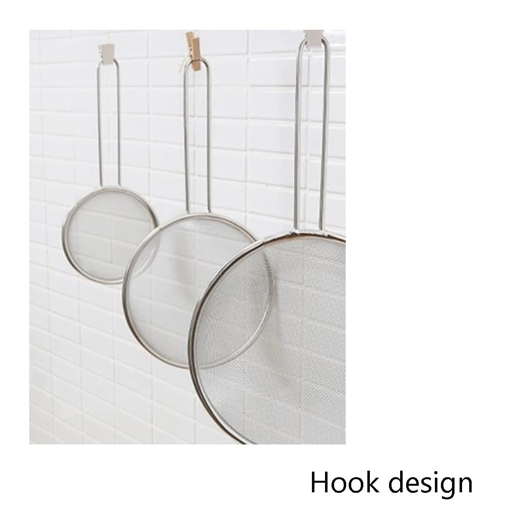Espumador de Cocina, Suministro de Cocina, Cuchara Espumadera, colador de Malla Fina de Acero Inoxidable, colador con Mango Largo, Herramientas de Cocina (Size : S)