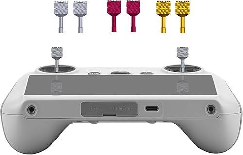 3 pares de joystick ajustables para DJI RC/RC 2 mando a distancia con pantalla (no para RC-N1 RC-N2), DJI Air 3/Mini 4 Pro/Mini 3 Pro Aluminio Metal