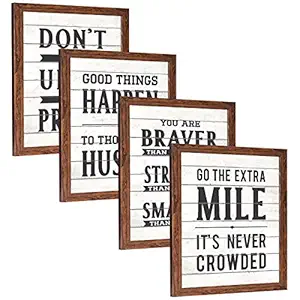Chaka Chaundh - Motivational Quote Frames - Inspirational Wall Quotes for OFFICE, STUDENT, STUDY ROOM - (14 X 11 Inches - Set of 4) (Inspirational quotes - Set of 4 - (14 X 11 Inches))