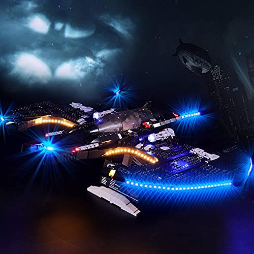 KCGNBQING LED-Beleuchtungsset für Lego Batwing, kompatibel mit Lego 76161. Bausteinmodell Puzzle-Baugruppe (Color…