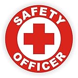 Safety Officer Hard Hat Sticker / Helmet Decal Label Lunch Tool Box