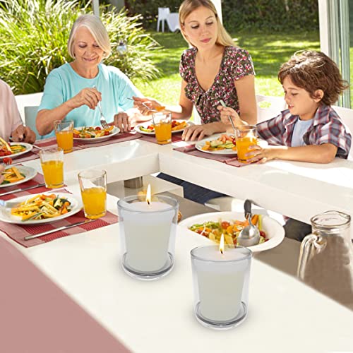 ivory votive candles bulk for wedding party holiday and home decoration 12 packs 18oz unscented candles with 12 hours burn time