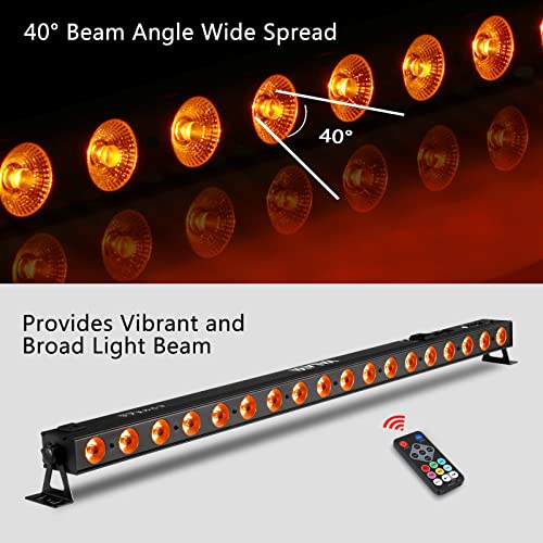 Valava Dj Lights Bar 40''72W 18Leds Rgba 4 In 1 Stage Light Bar Dmx Wash Light With Remote Control Sound Activated Uplight For Church Wedding Halloween Christmas Gig Bar Stage Dj Lighting #TOP2