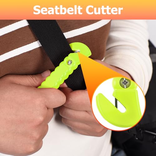Image of MOTORBUDDY 2-Pack Car Safety Hammer Seatbelt Cutter,Auto Emengency Escape Tool with Windows Glass Breaker, Escape Tool for Car Accidents,Grow in The Dark
