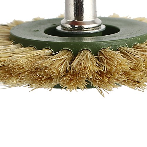 Aexit 60mm Dia Head 3mm drill hole Plastic Hub Bristle Wheel Brush Polishing Tool 2pcs (83392bd2298cdf7656f11d97c70c078f)