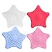 Produktbild H-Min Abflusssieb Silikon - 15cm Abfluss Fee Duftsteine - 4 Stück Seestern Abfluss Fee Duftsteine für Dusche, Badewanne, Waschbecken, Spüle etc - Hellblau, Pink, Rot, Weiß