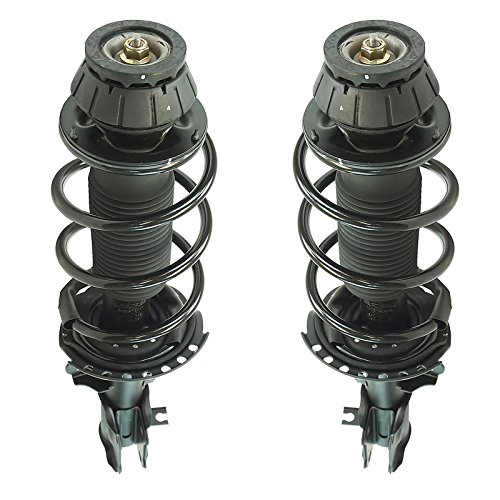 Image of TRQ Front Driver and Passenger Side Strut and Spring Assembly Set Loaded | For 12-17 Hyundai Accent 12-17 Kia Rio