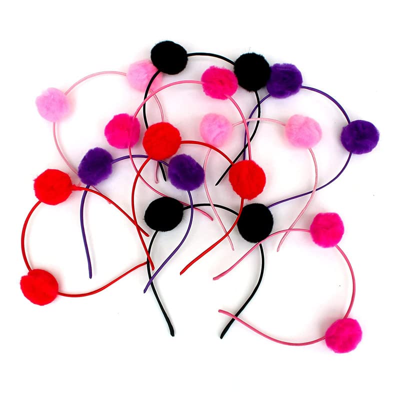 MANODHRUVA 12pcs Pom Pom Metal Hair Band For Girls, Multicolor (B0D1P4BJF6) Amazon Price History, Amazon Price Tracker