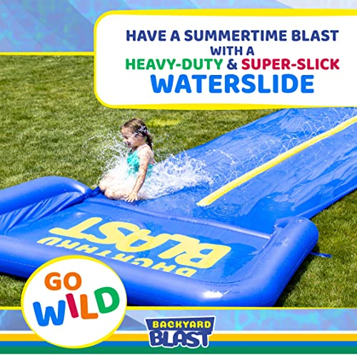 Backyard Blast - 30' Waterslide With Splash Zone - Easy To Setup - Extra Thick To Prevent Rips & Tears #TOP3