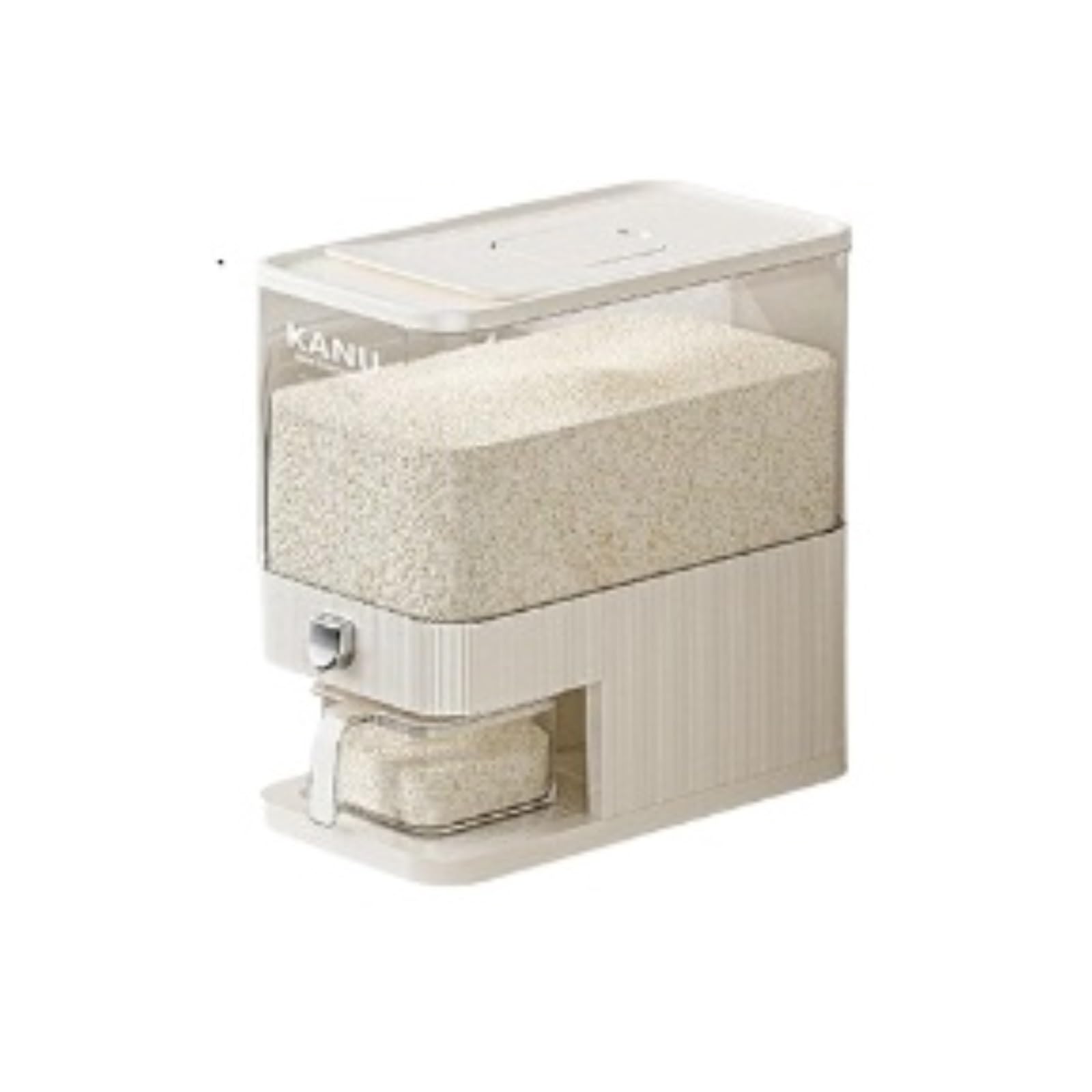 CVdrtyED Dry Food Cereal Dispenser Rice Bucket Dispenser Large Grain Contanier Storage Pet Food Container For Kitchen Grains Beans Pantry Rice Container(5kg)