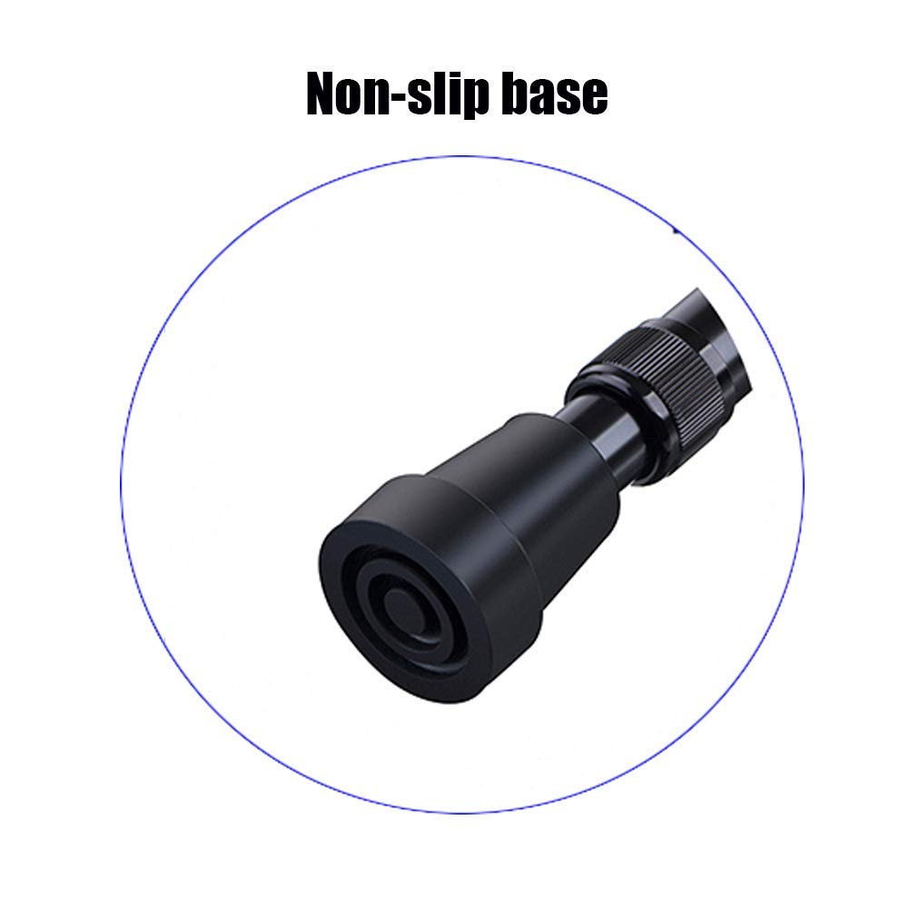 Muleta para Caminar BJH Ajustable con luz LED y Alarma Base Antideslizante para Hombres y Mujeres Bastón para Caminar HGCHH