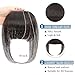 Carendia Bangs Hair Clip Human Hair Dark Brown French Bangs for Women Fringe with Temples Hairpieces Clip on Bangs for Daily Wear (Dark Brown, French Bangs)