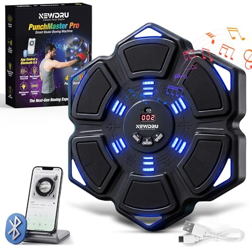 Image of NEWDRU Music Carbon Boxing Machine Wall Mounted, Smart Electric Interactive Wall Mounted Musical Boxing Machine for Adults & Kids