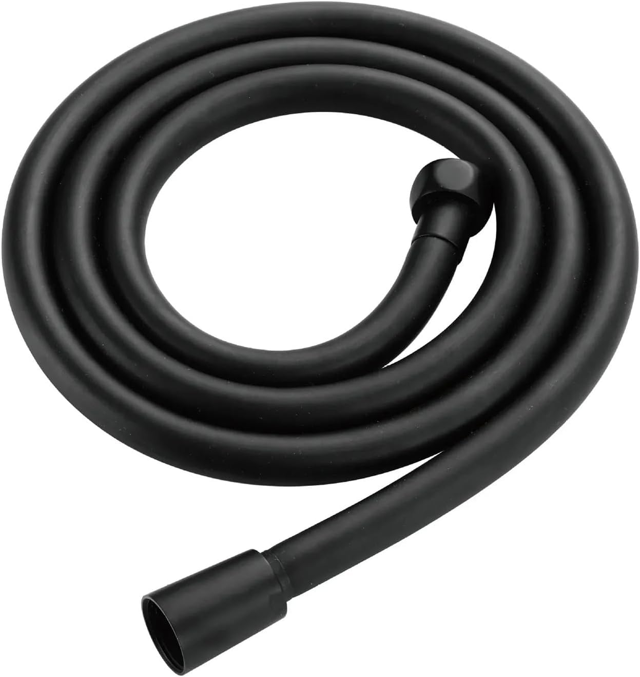 Gkirqvpe Svart Shower Hose, Shower Hose Flexible Stainless Steel Pvc Soft Bath Tube Multicolor Bathroom Fitting 150Cm