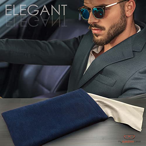 Image of Soft Sunglasses case | Large Glasses Case Holder - Eyeglass Pouch Squeeze Top | Glasses pouch Lightweight Extra Layers