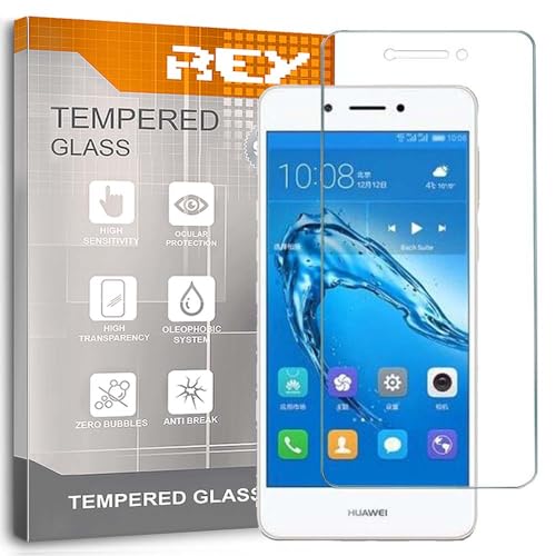 REY 3X Protector Pantalla para Huawei Enjoy 6S - Honor 6C, Cristal Vidrio Templado Premium