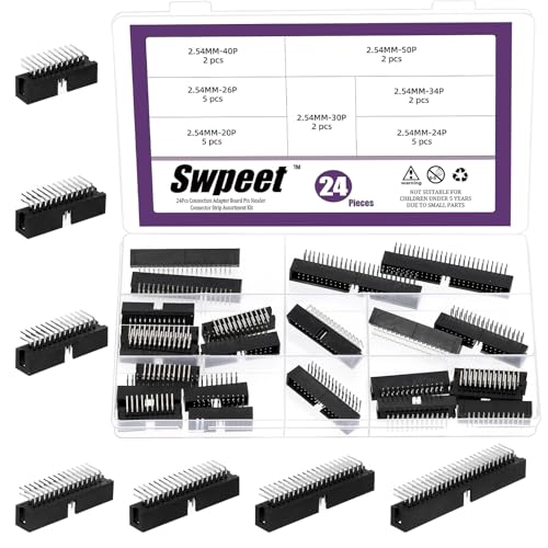 Kit adaptadores headers de pines ángulo recto 23 piezas miniatura 1