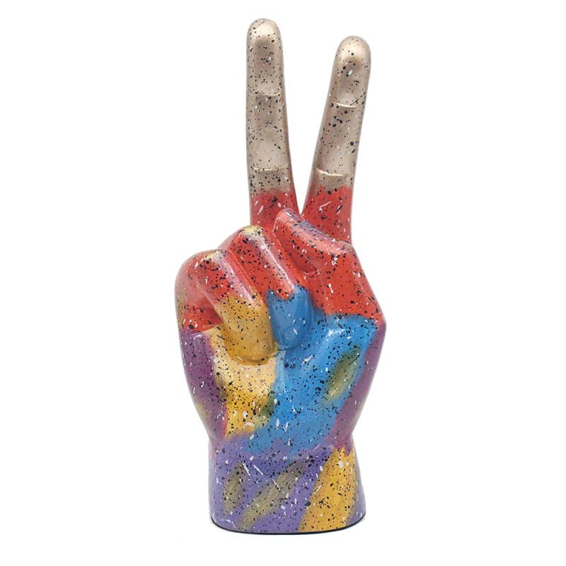 Lesser & Pavey Peace Gold & Rainbow Large Figurine For Home & Office | Home Decor Ornaments Gift For Women & Men | Beautiful Figurine For Indoor & Outdoor | Living Room Decor Ornaments — image 1