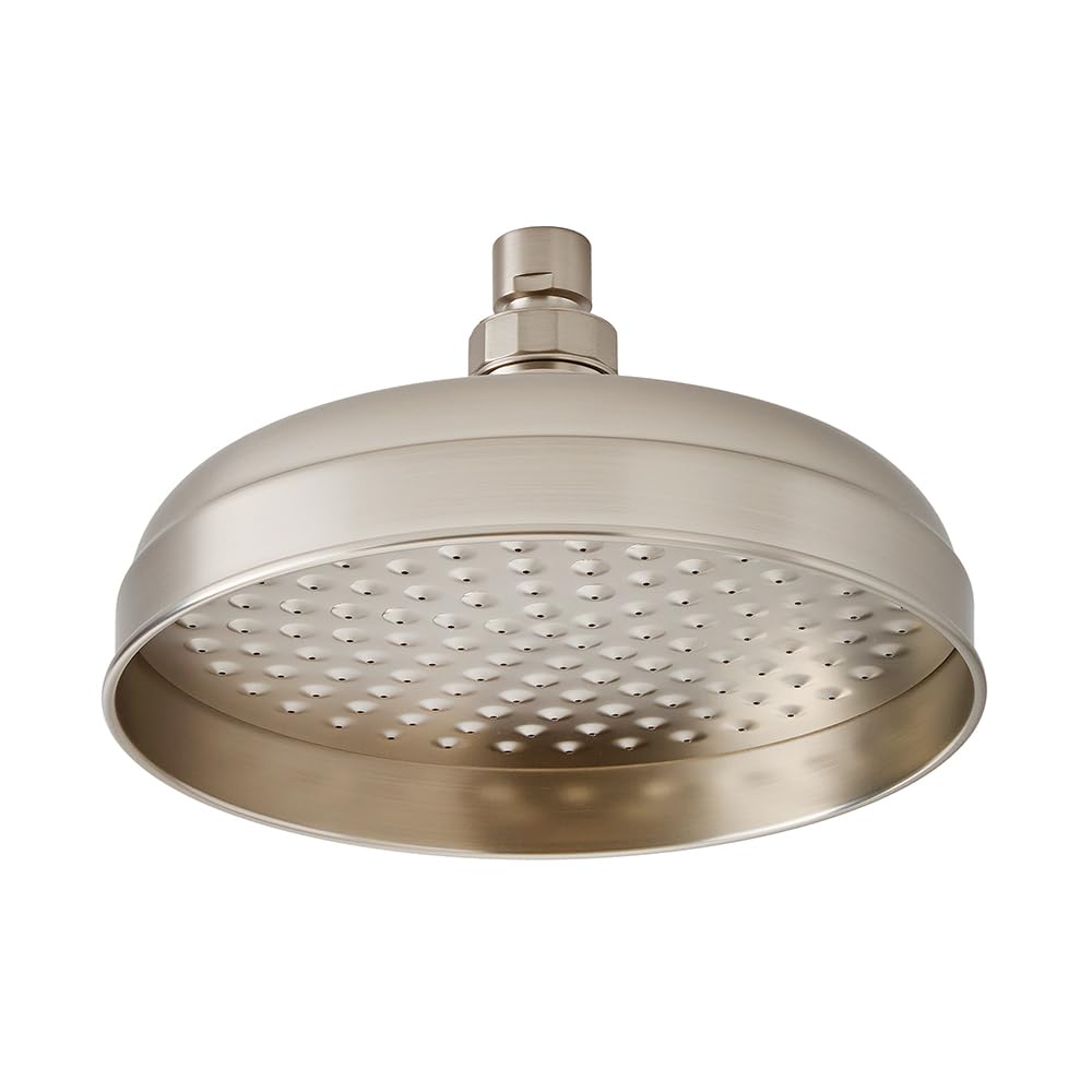 Milano Brushed Nickel Elizabeth 205Mm Round Rainfall Shower Head