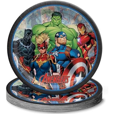 Amscan Marvel Avengers Powers Unite Paper Plates Cover