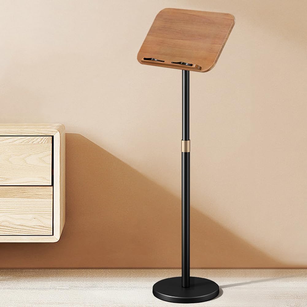 Wooden Music Stand, Adjustable Lifting Reading Stand Book Holder, Floor-Standing Music Stand, Light and Easy to Move, One Stand for Multiple Uses, Good Stability