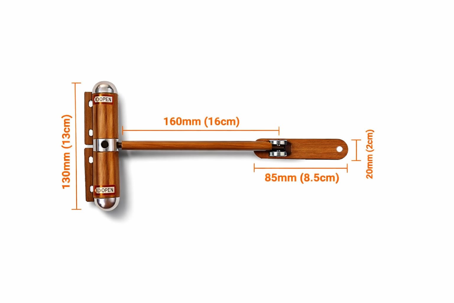 Brown Wooden Finish Capsule Door Closer with No Oil Leakage, 5 Year Warranty, Smooth Auto Close for Wooden, PVC & Interior Doors, Iron Body 1